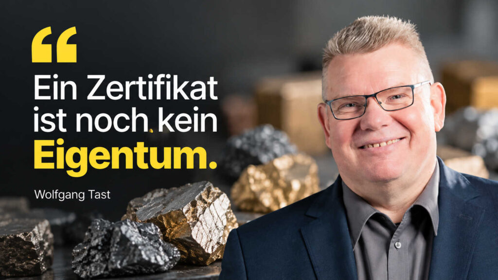 Technologiemetalle als Geldanlage: Wolfgang Tast